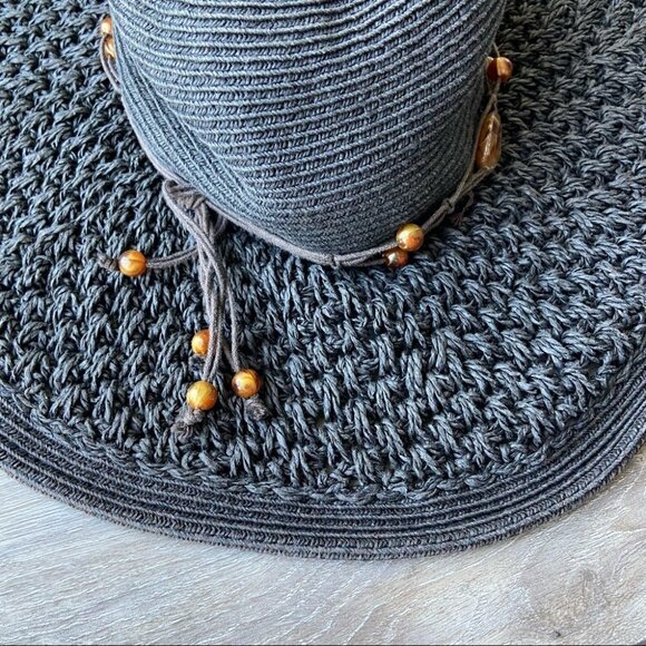 Sun  N’ Sand Beaded Paper Braid Hat - Picture 13 of 15